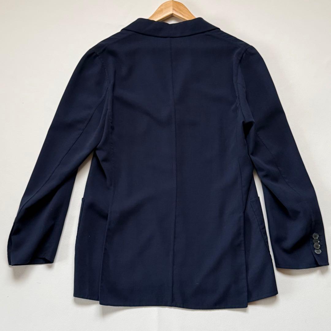美品 テーラードジャケット 紺 シェルボタン サルトリオ イタリア製 50