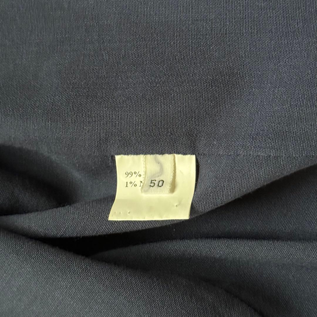 美品 テーラードジャケット 紺 シェルボタン サルトリオ イタリア製 50