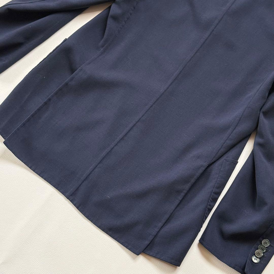 美品 テーラードジャケット 紺 シェルボタン サルトリオ イタリア製 50