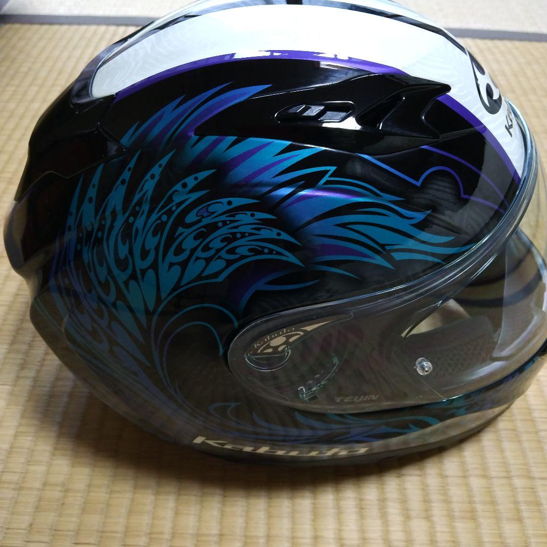 オージーケーカブトKAMUI3エテルノブラックブルー XLサイズ❰インカム付き❱