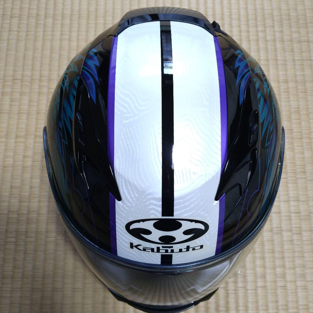 オージーケーカブトKAMUI3エテルノブラックブルー XLサイズ❰インカム付き❱