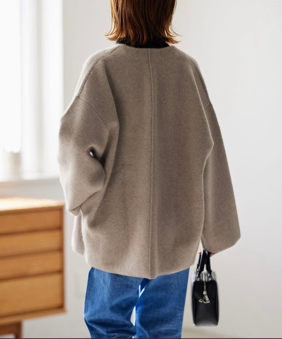 ジャーナルスタンダード　ダブルフェイスコクーンカーディガン　ニットジャケット