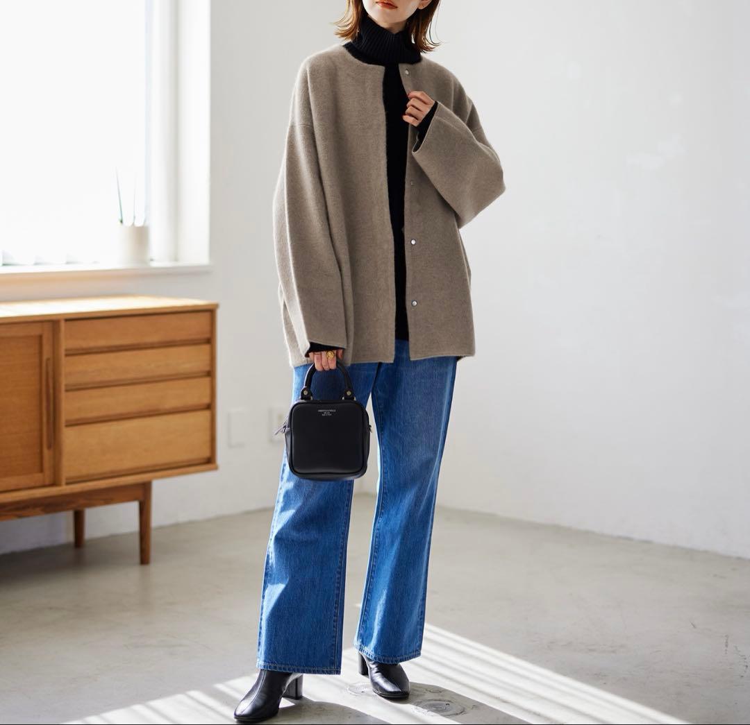 ジャーナルスタンダード　ダブルフェイスコクーンカーディガン　ニットジャケット