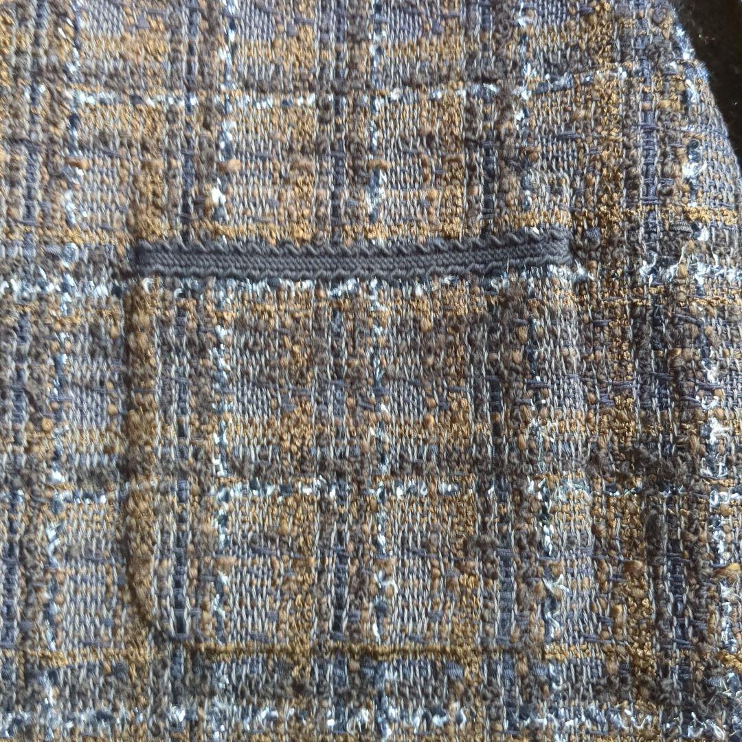 大きいサイズ17号　日本製INEDイネドノーカラーチェックジャケット