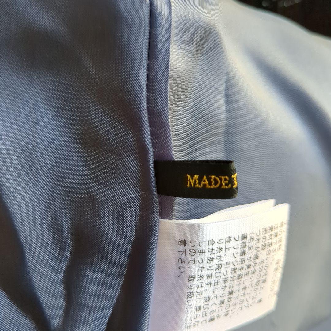 大きいサイズ17号　日本製INEDイネドノーカラーチェックジャケット