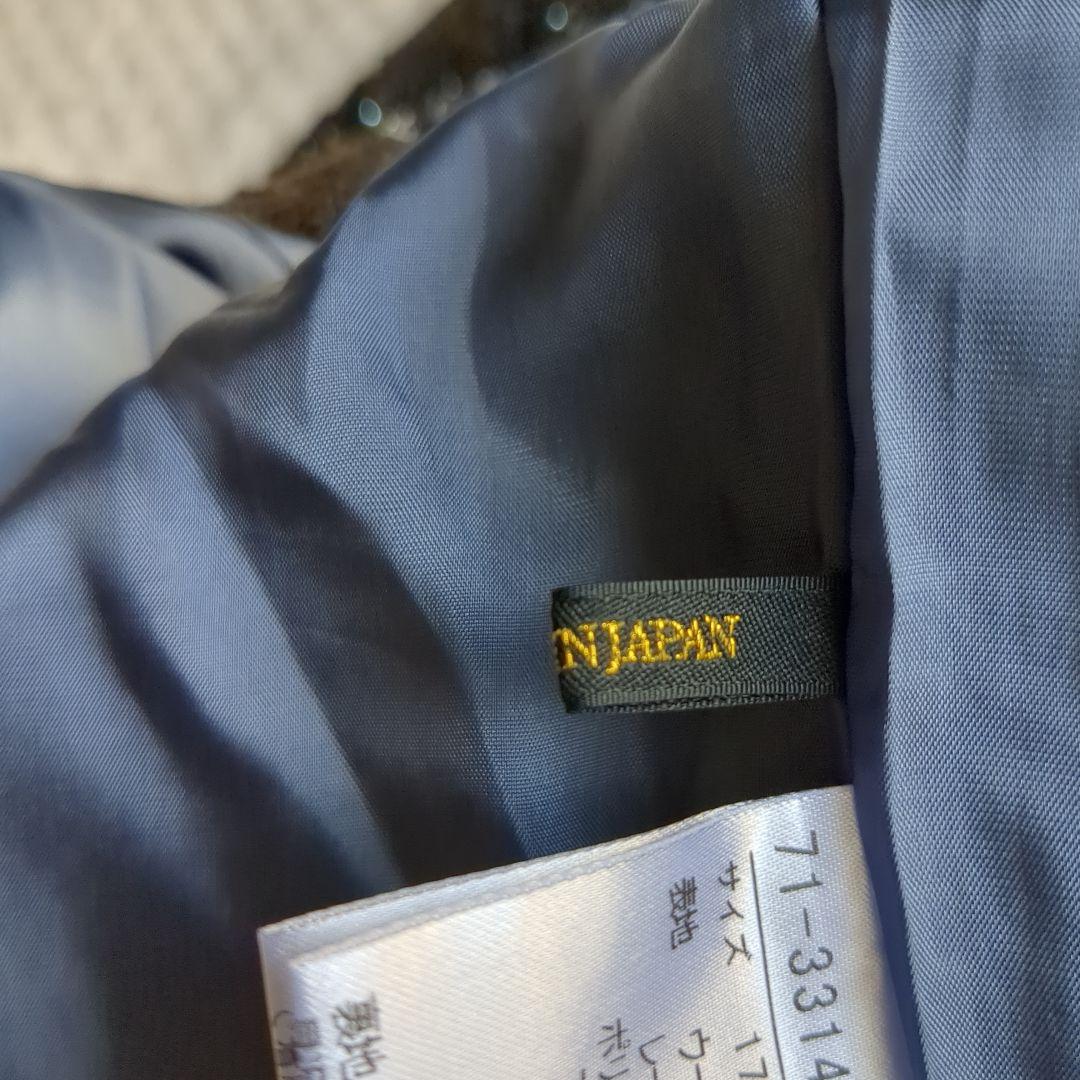 大きいサイズ17号　日本製INEDイネドノーカラーチェックジャケット