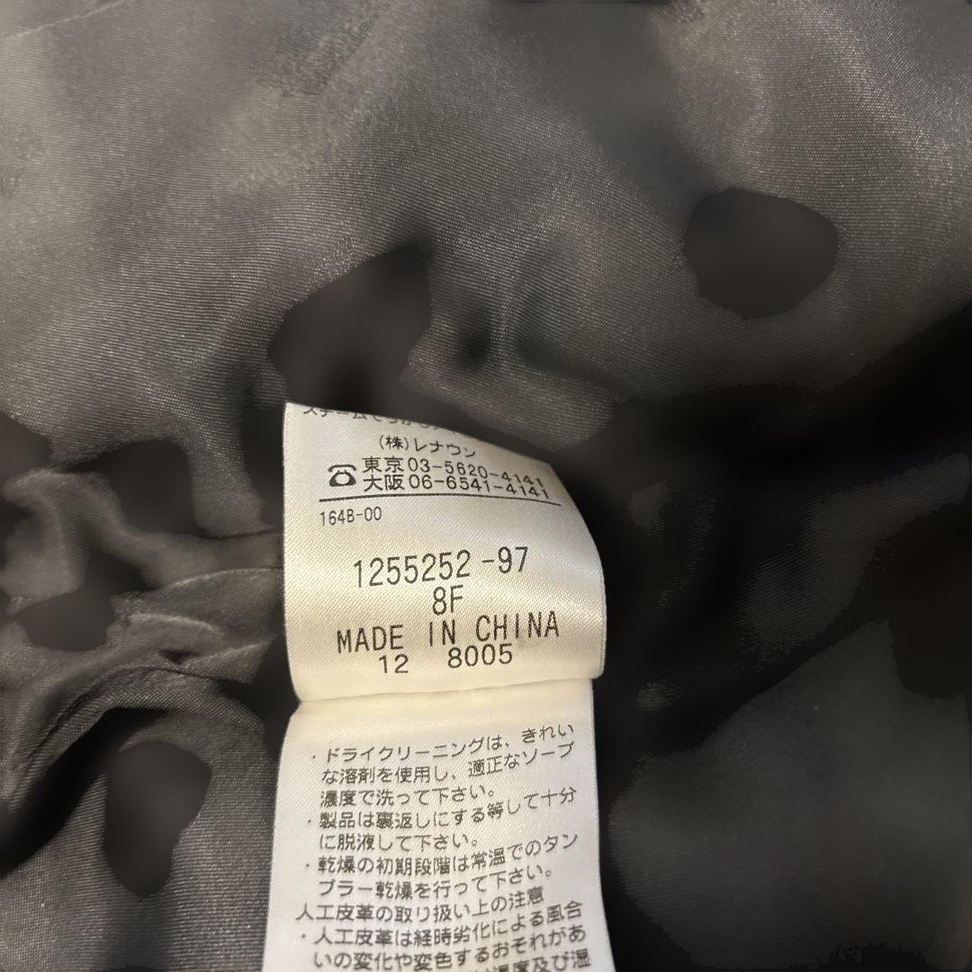 Aquascutumダークグレー ダウンロングコートファー付き/Lサイズ