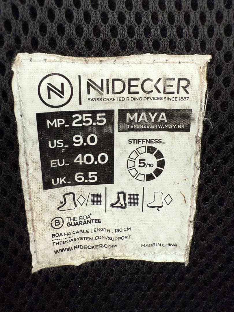 NIDECKER MAYA BOA ブラック スノーボードブーツ