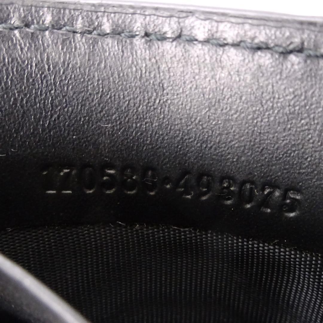 本物美品■グッチ■マネークリップ/GGシマレザー/ブラック/カードケース付き財布