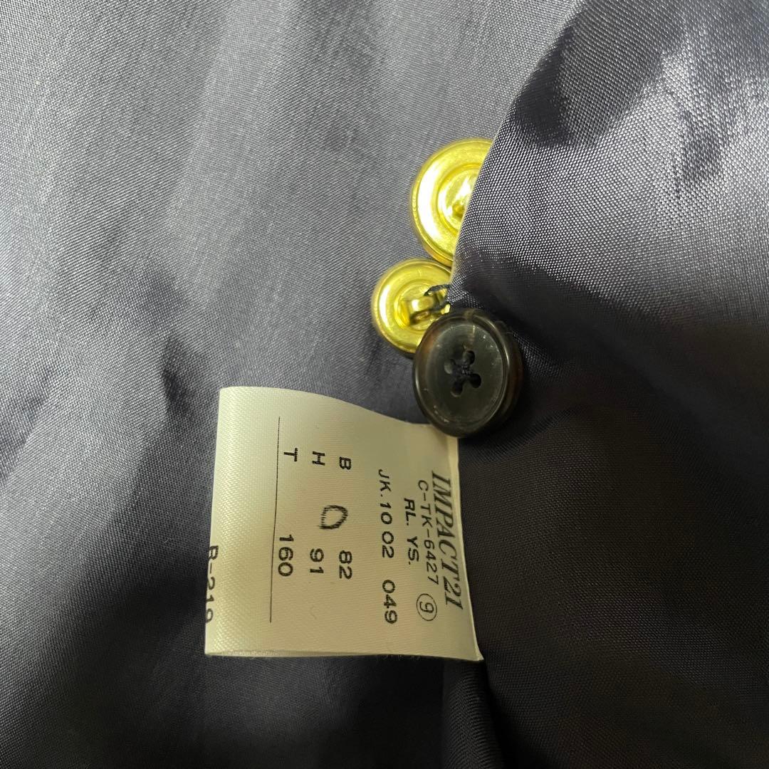 【美品】ラルフローレン 金ボタン 紺ブレ テーラードジャケット 肩パッド ダブル