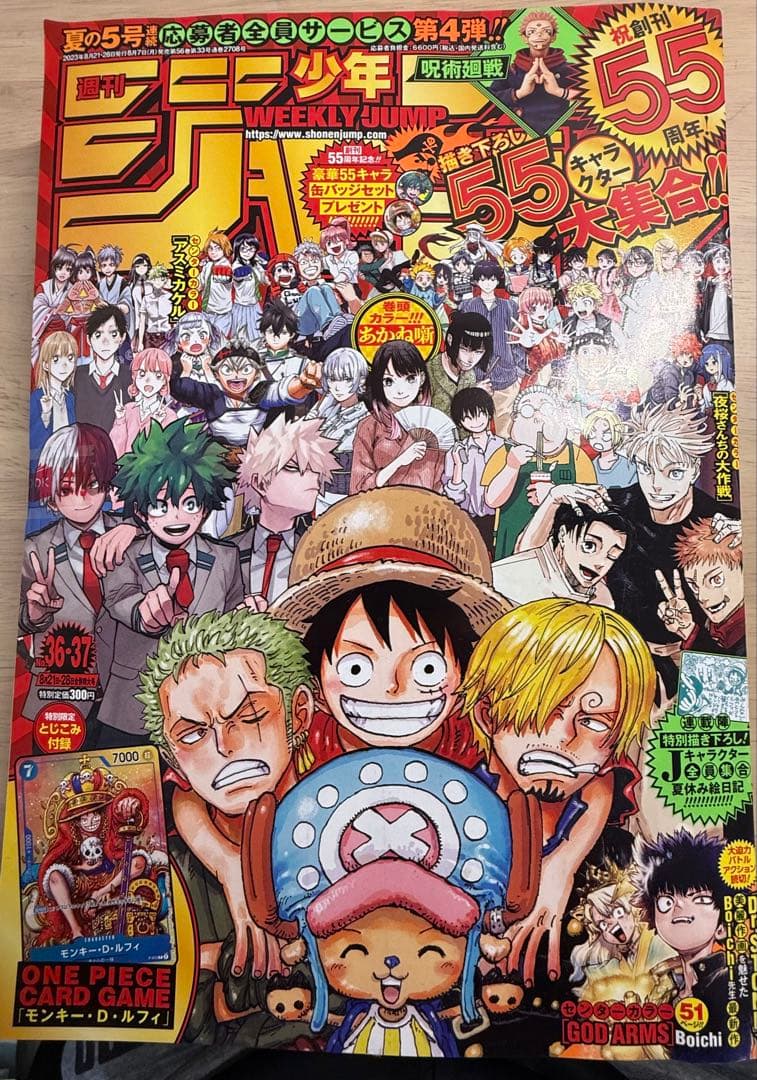 新品未使用 ワンピースカード ジャンプ付属カード付き 少年ジャンプ