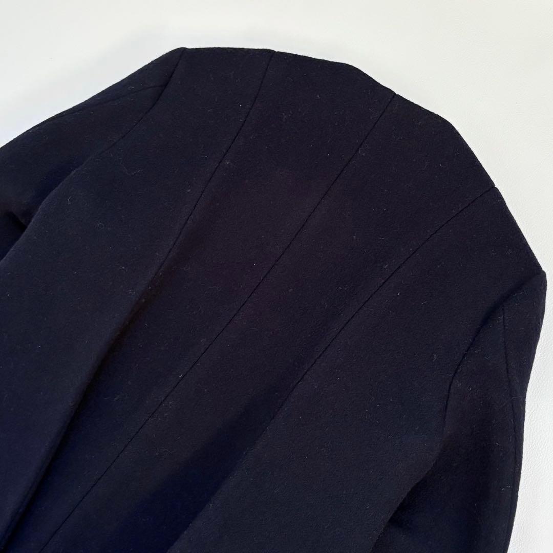 セリーヌ CÉLINE フィービー期 ノーカラークロンビーコート ネイビー 42