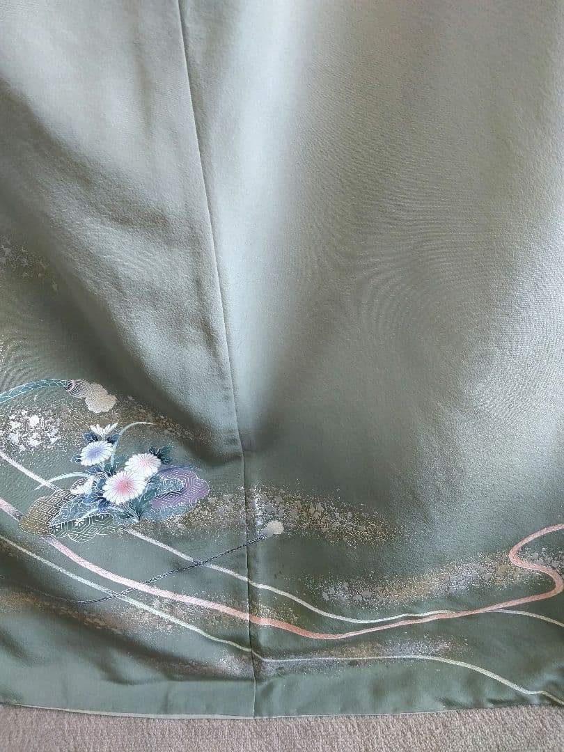 専用 最終値下げ F‐305 付け下げ 京友禅 組紐 袷 金彩 銀彩 暈し 美品