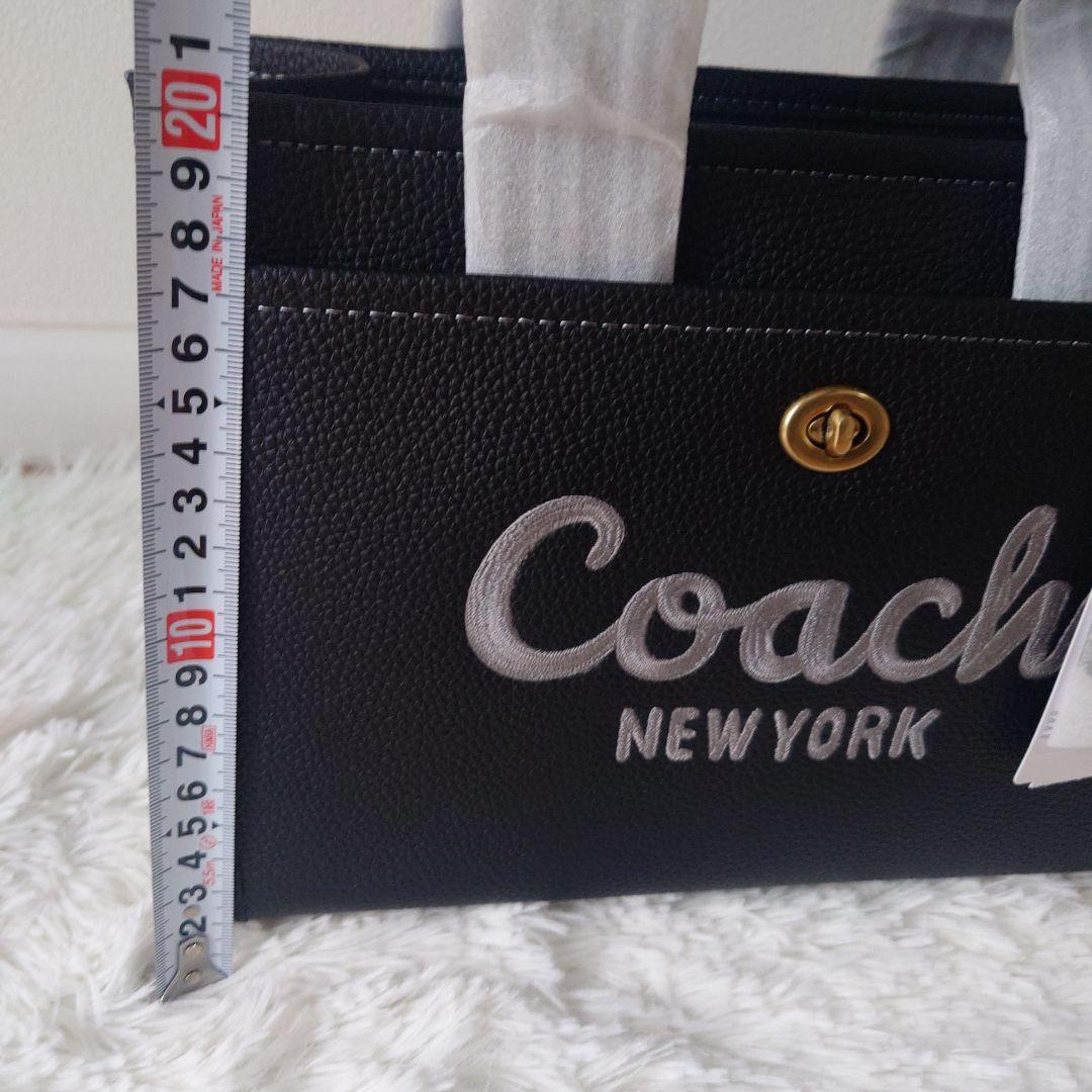 ✨COACH ✨新品ブラックトートショルダーストラップ付きバッグCAM66‼️