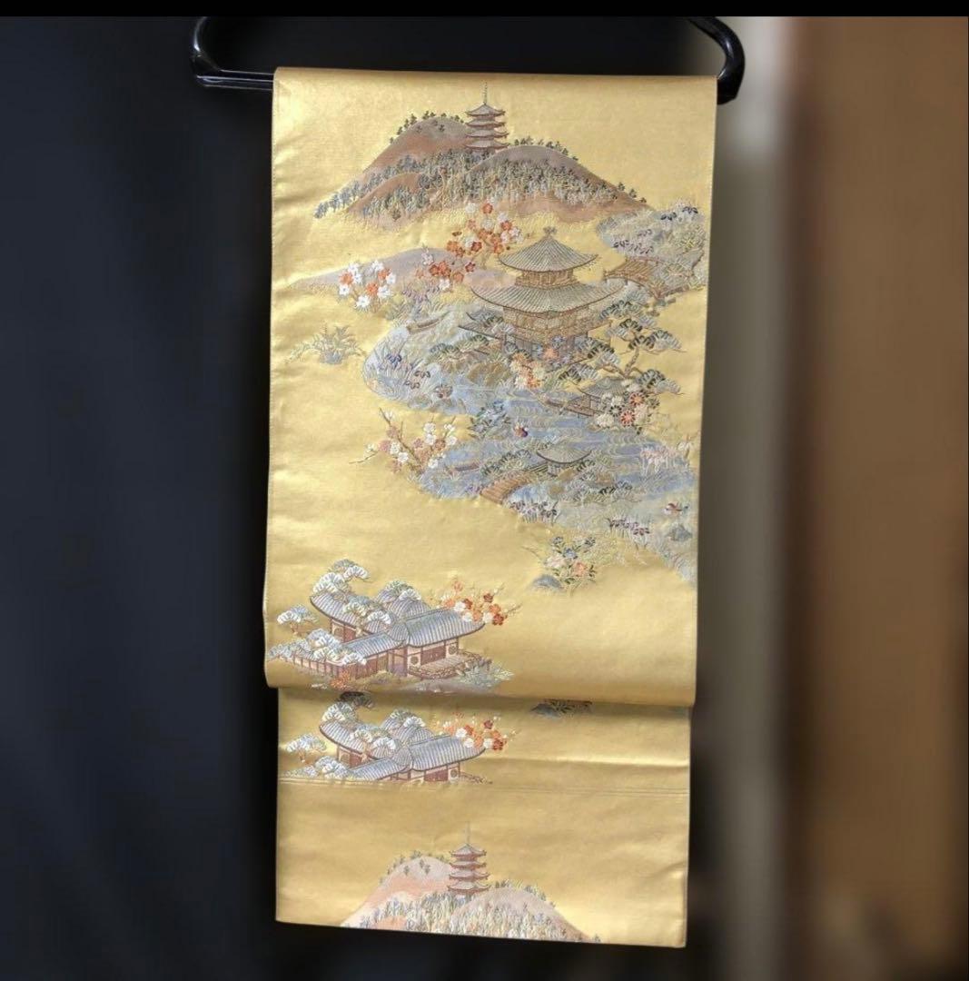 友禅黒留袖　鳳凰堂？作家物　袋帯、帯揚げ帯締め、長襦袢の5点セット