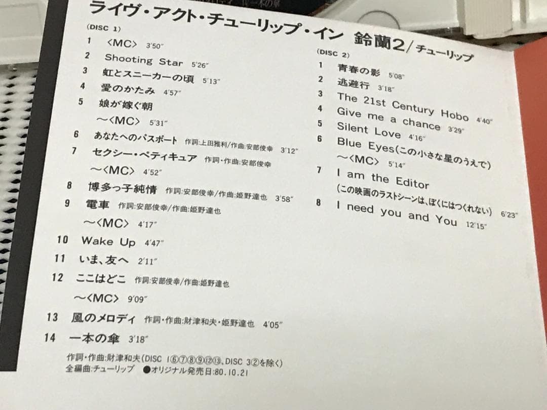 チューリップ　ライヴ・アクト・チューリップ・イン鈴蘭２