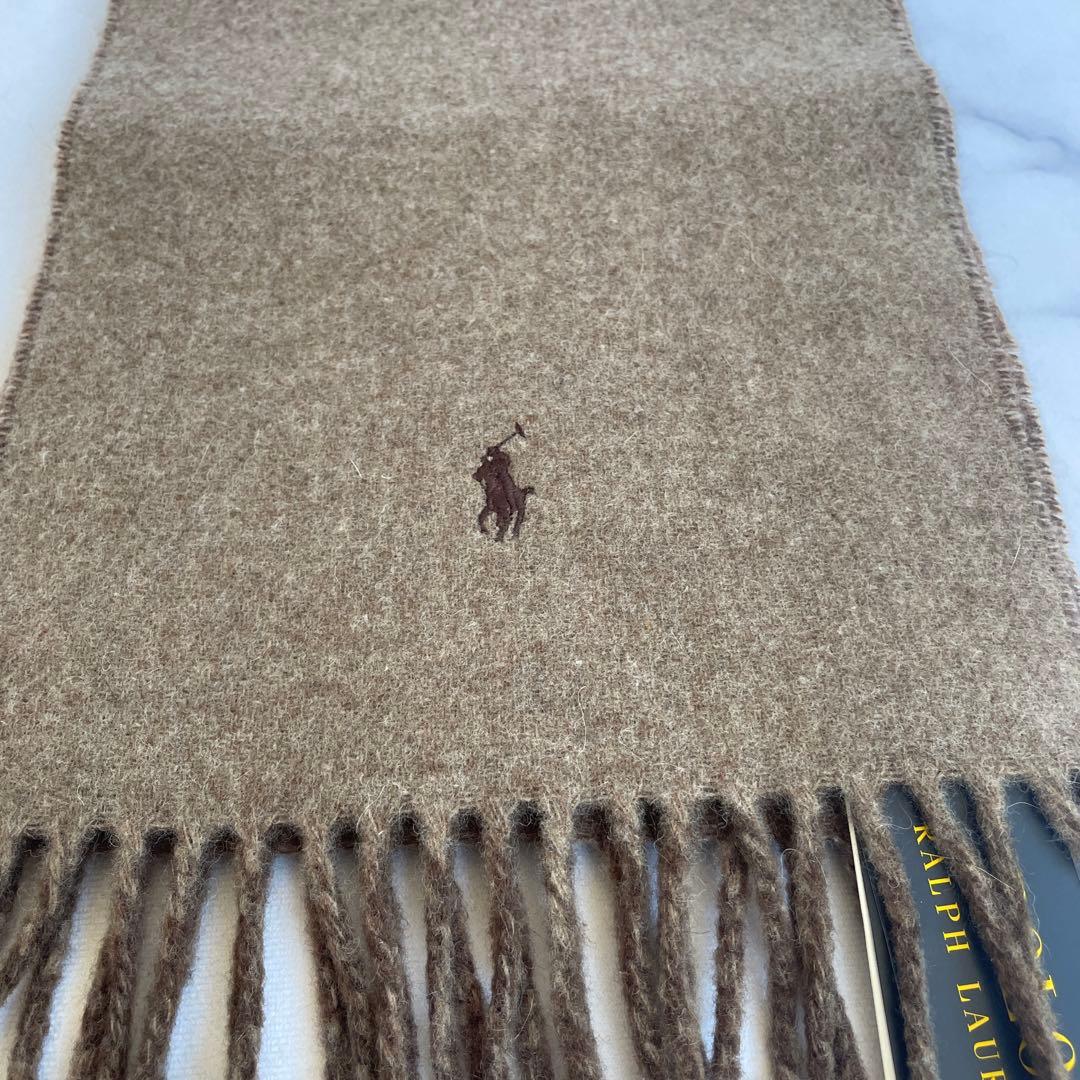 【新品】POLO RALPH LAUREN＊リバーシブルマフラー＊ウール＊茶系