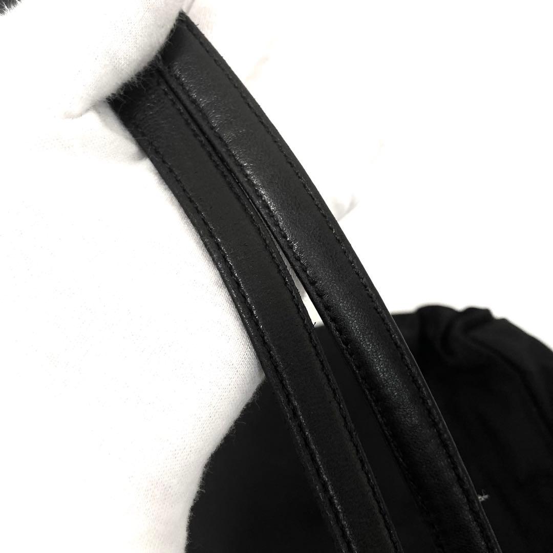 良品　PRADA プラダ　トートバッグ　ナイロン　レザー　ショルダーバッグ　黒