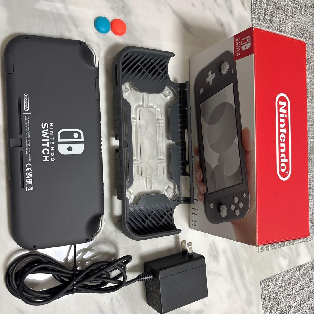 【美品】Nintendo Switch Lite グレー 本体 充電器、外箱付き