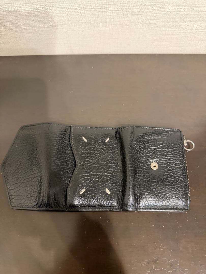 Maison Margiela メンズ ブラック 二つ折り財布