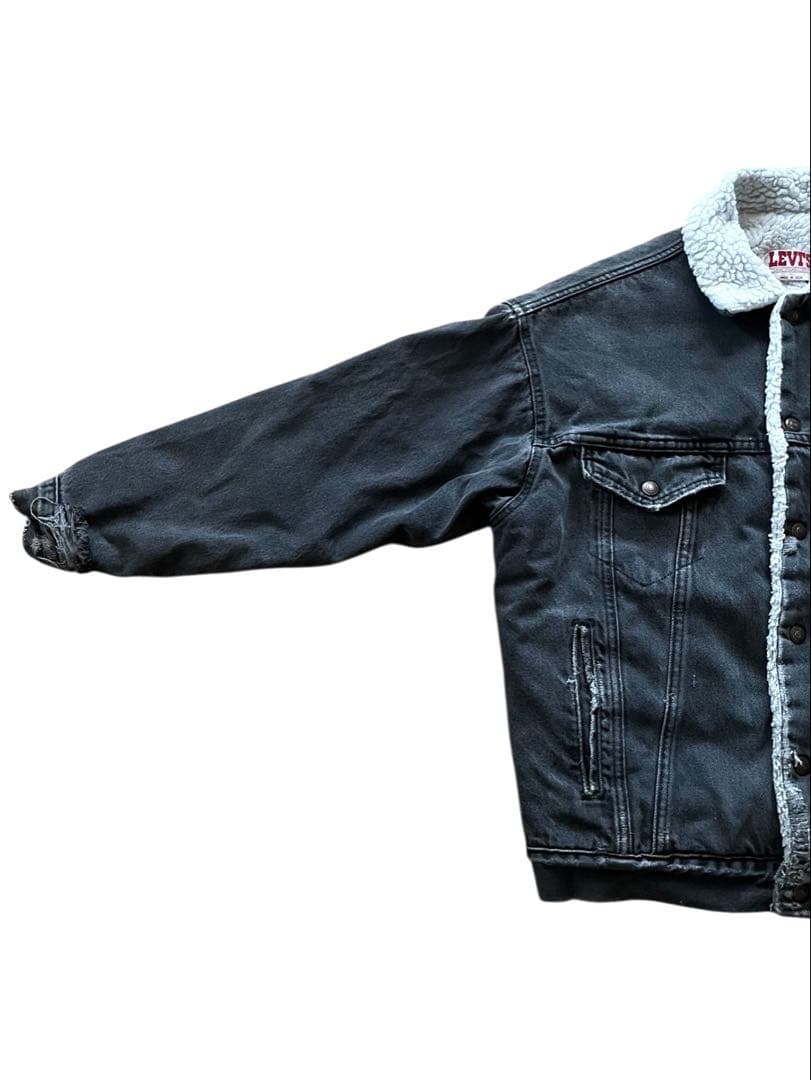 vintage us製LEVI'Sリーバイス裏ボアトラッカージャケット黒S
