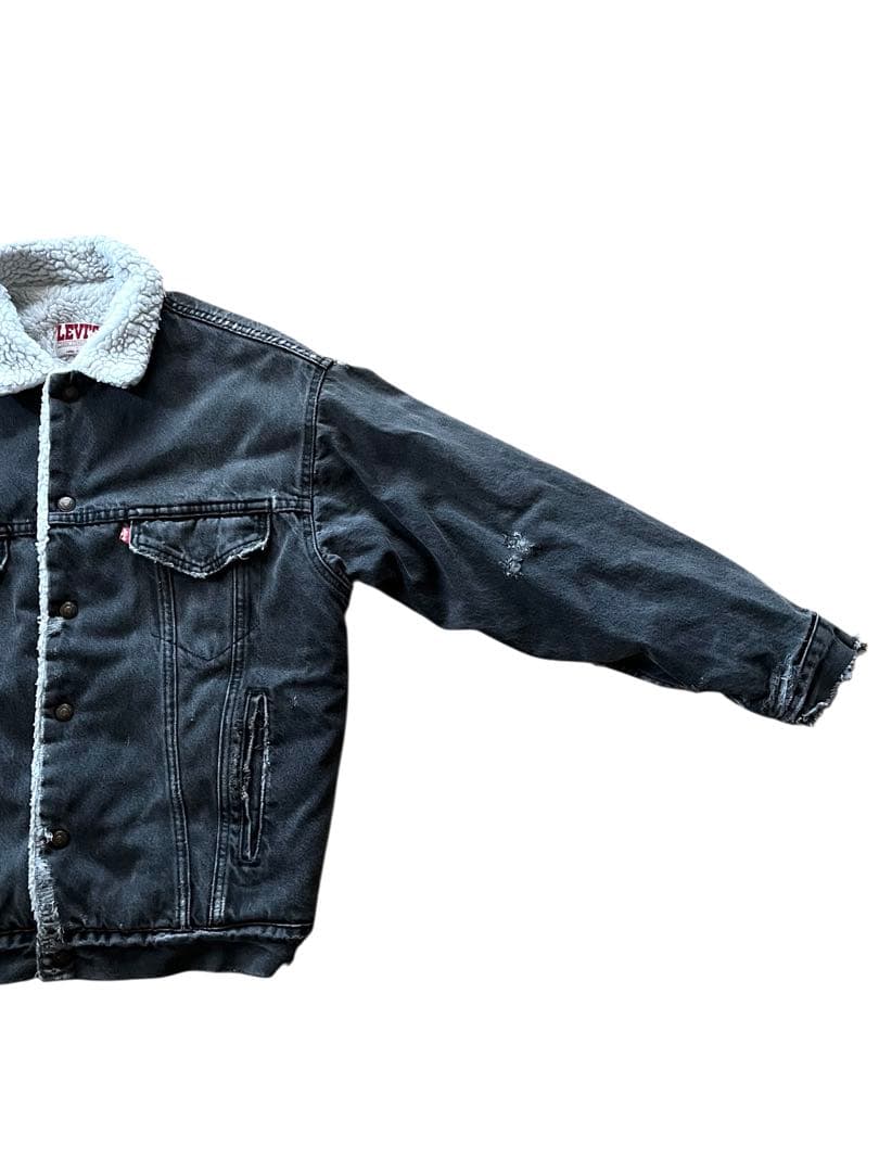 vintage us製LEVI'Sリーバイス裏ボアトラッカージャケット黒S