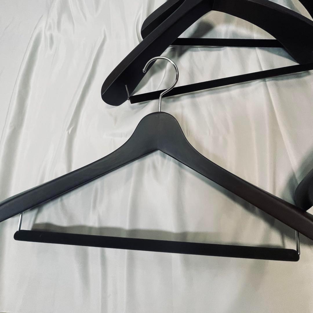 【ナカタハンガー】高級木製ハンガー　ダークブラウン　 4本セット