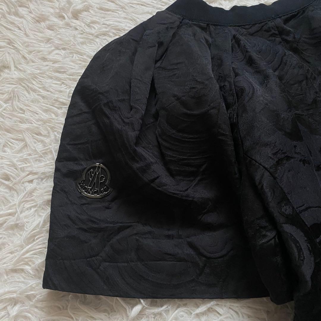 極美品■モンクレール ガムルージュ　ジャガード　ジップアップワンピース　黒　0