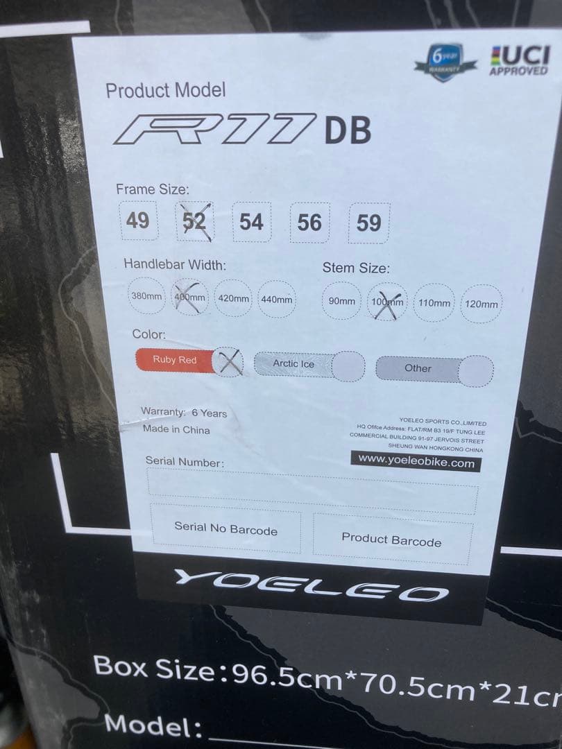 yoeleo R11 DB ロードフレームセット　新品送料込み