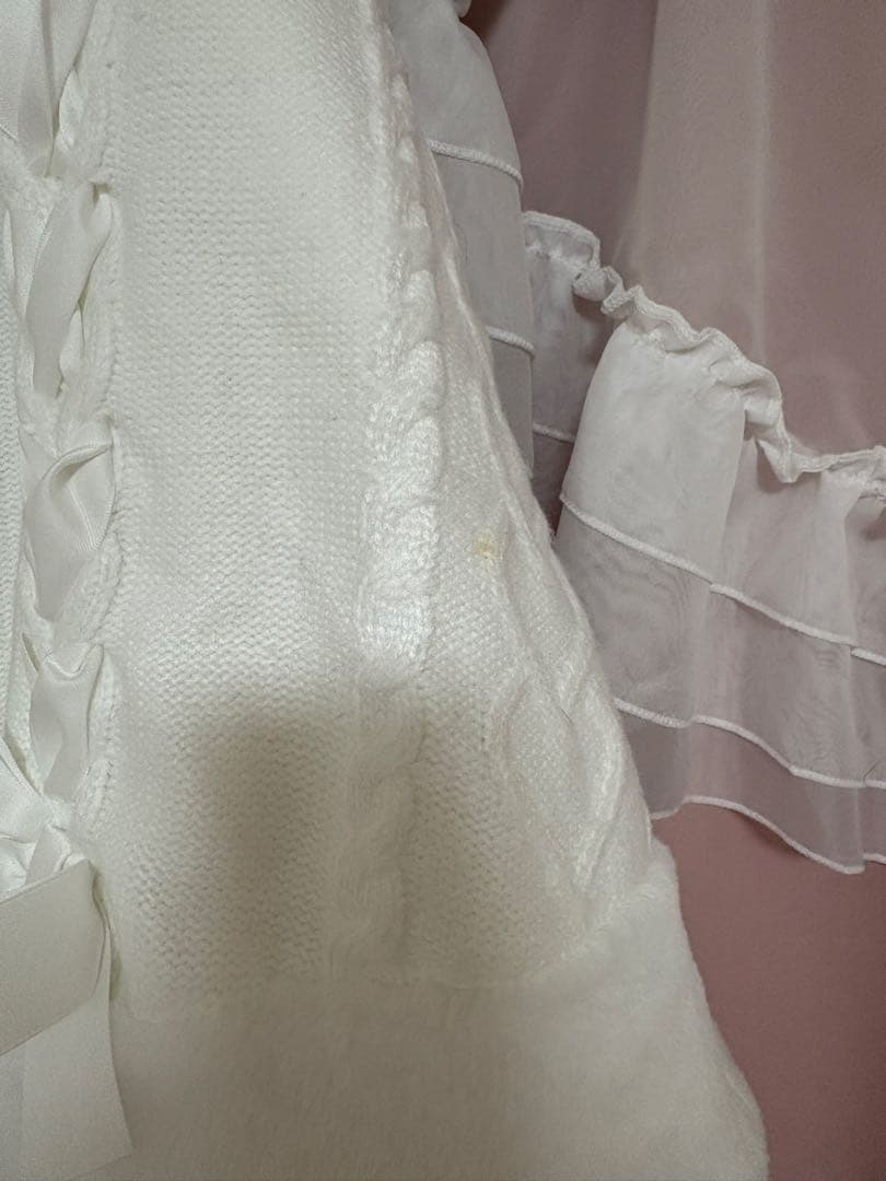 ♡Honey Cinnamon♡ハートケーブルレースアップポンチョ