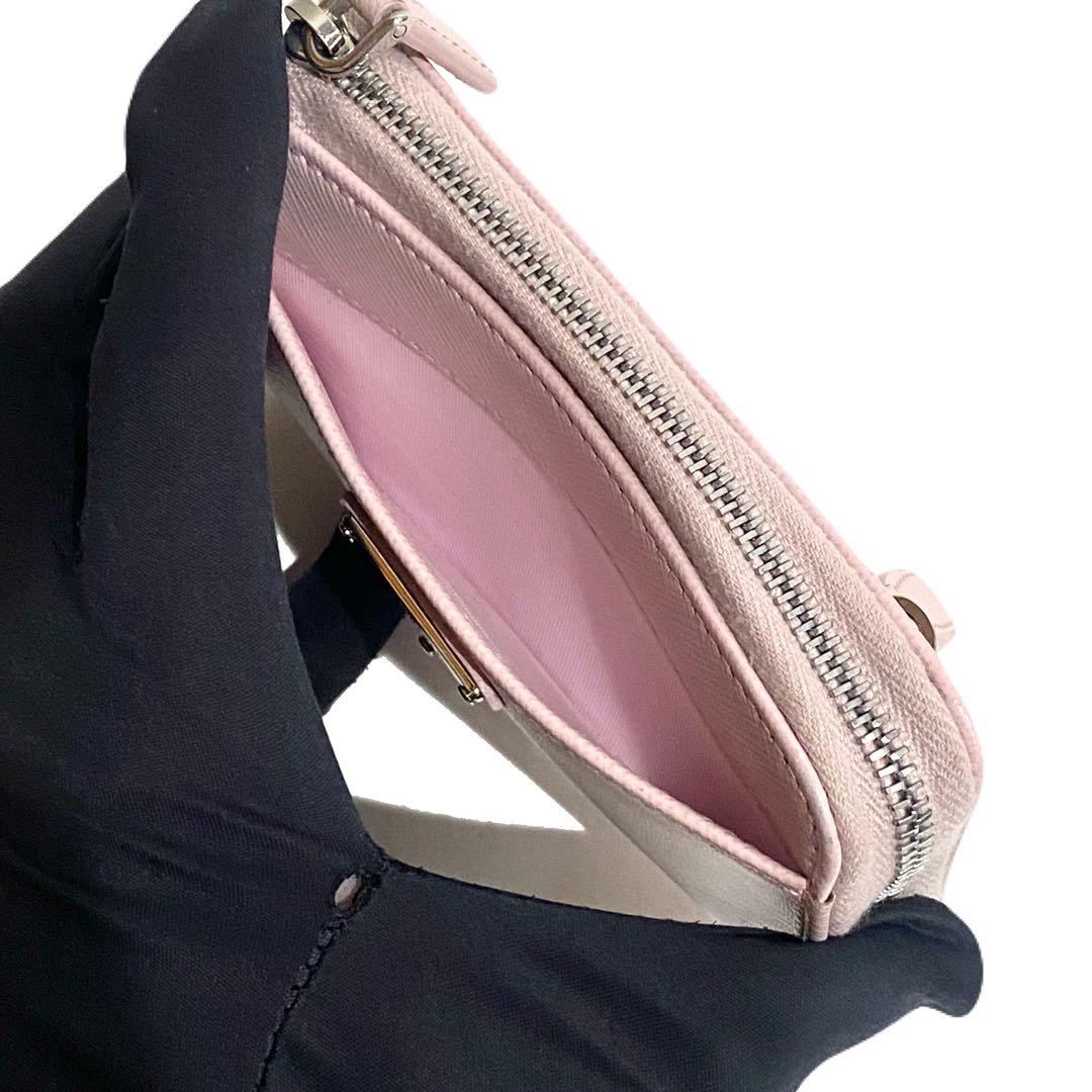 PRADA プラダ ケース キーケース サフィアーノ 1PP122 ピンク