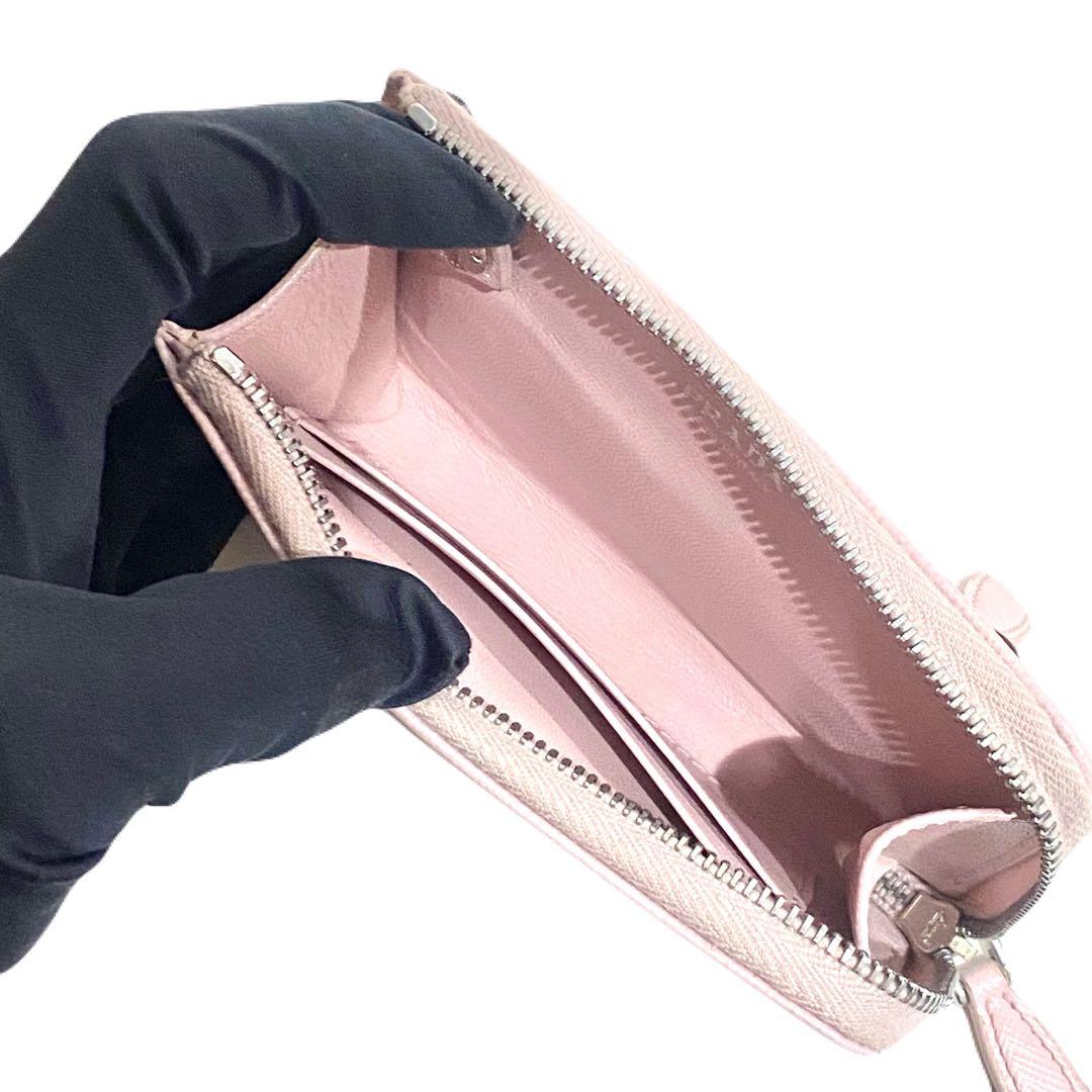 PRADA プラダ ケース キーケース サフィアーノ 1PP122 ピンク