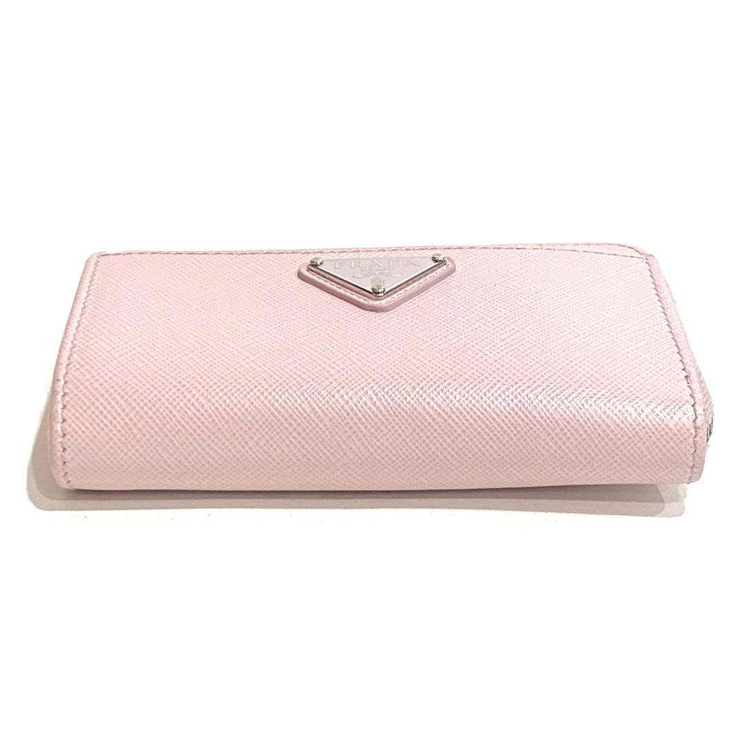 PRADA プラダ ケース キーケース サフィアーノ 1PP122 ピンク