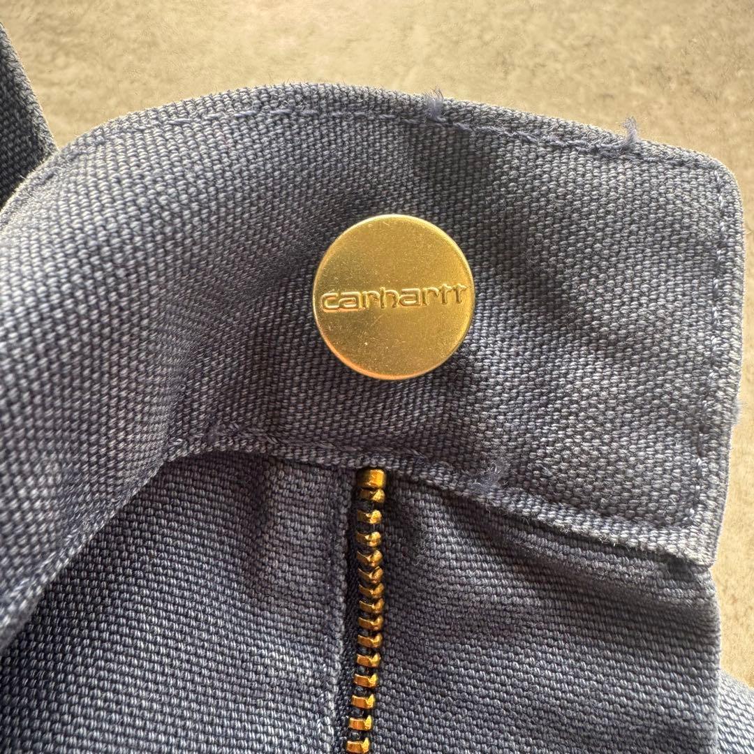 極美品 カーハート 肉厚 ダック ダブルニー w34 × L32 ブルーグレー