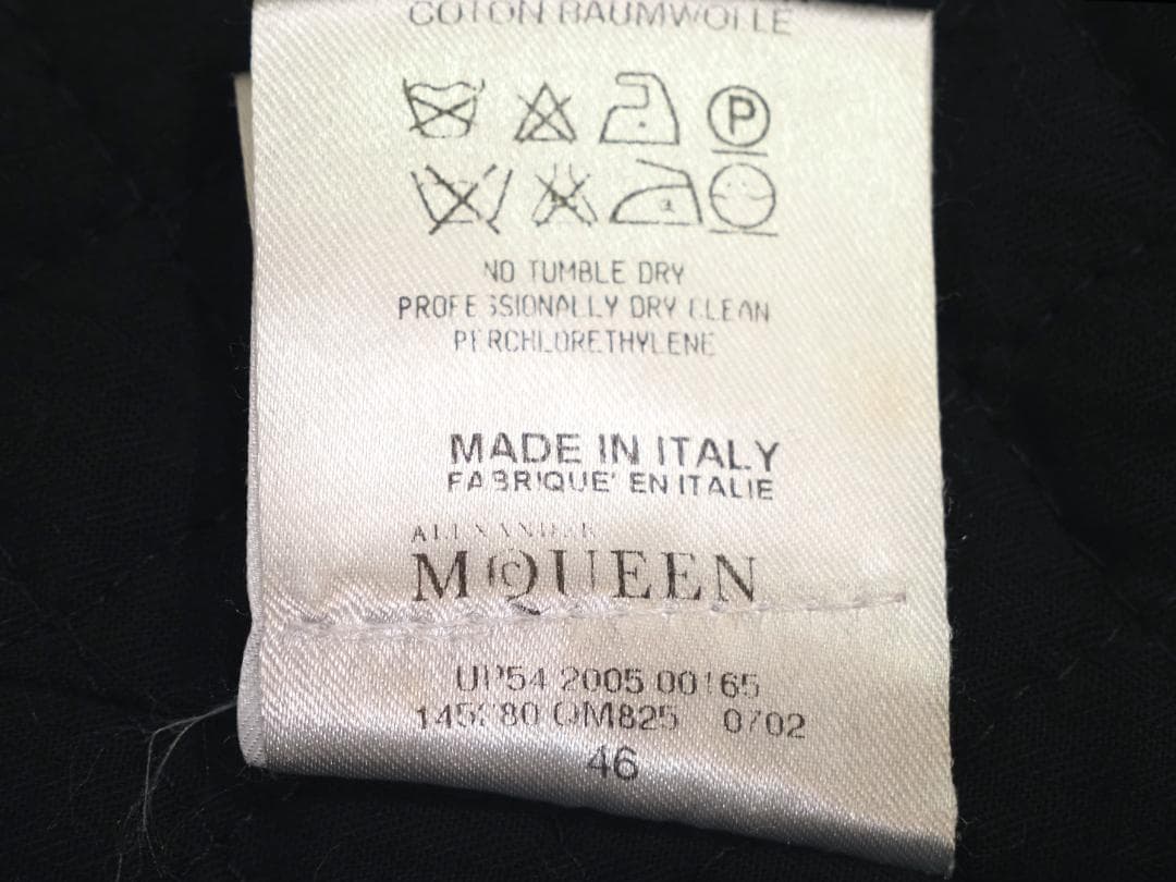 ヴィンテージ05AWアーカイブ アレキサンダーマックィーン 中綿ピーコート46