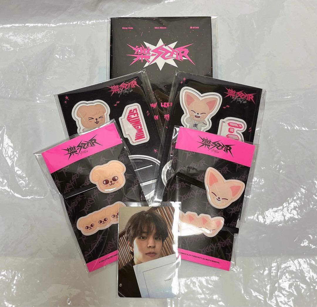 スキズ 樂-STAR POPUP アクスタ ヘアピン スンミン アイエン トレカ