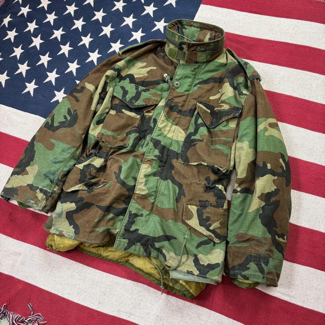 U.S.ARMYM-65FIELD JACKET ウッドランドカモ ライナー付き
