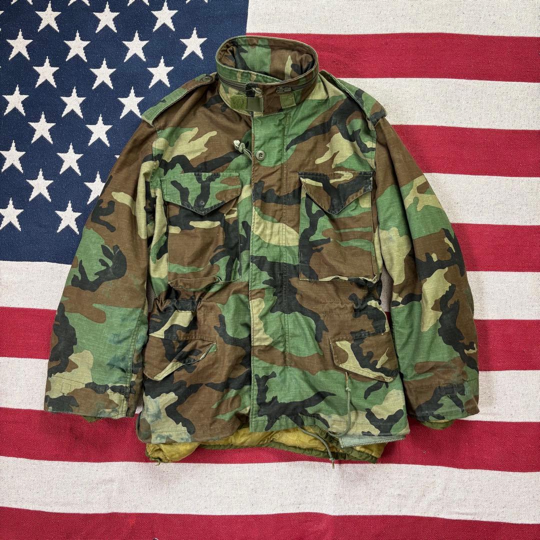 U.S.ARMYM-65FIELD JACKET ウッドランドカモ ライナー付き