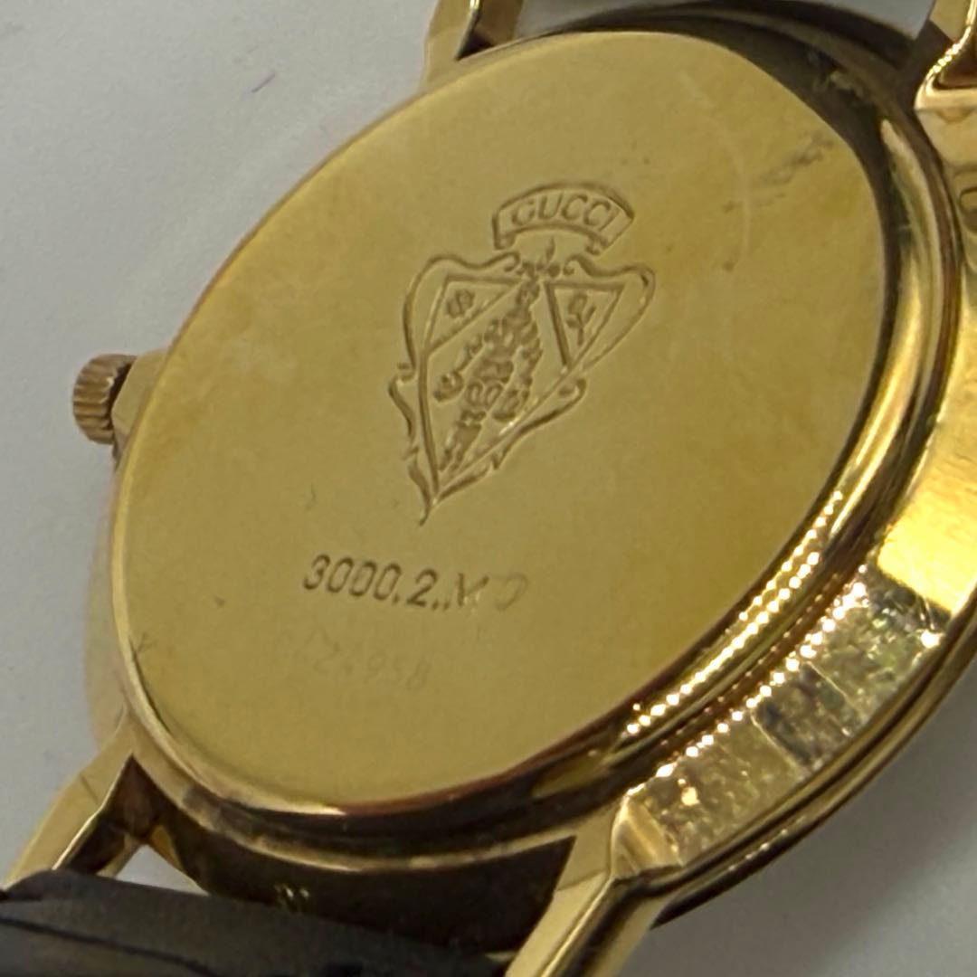 稼働品★美品★GUCCI グッチ 3000.2.M メンズ 腕時計 クォーツ