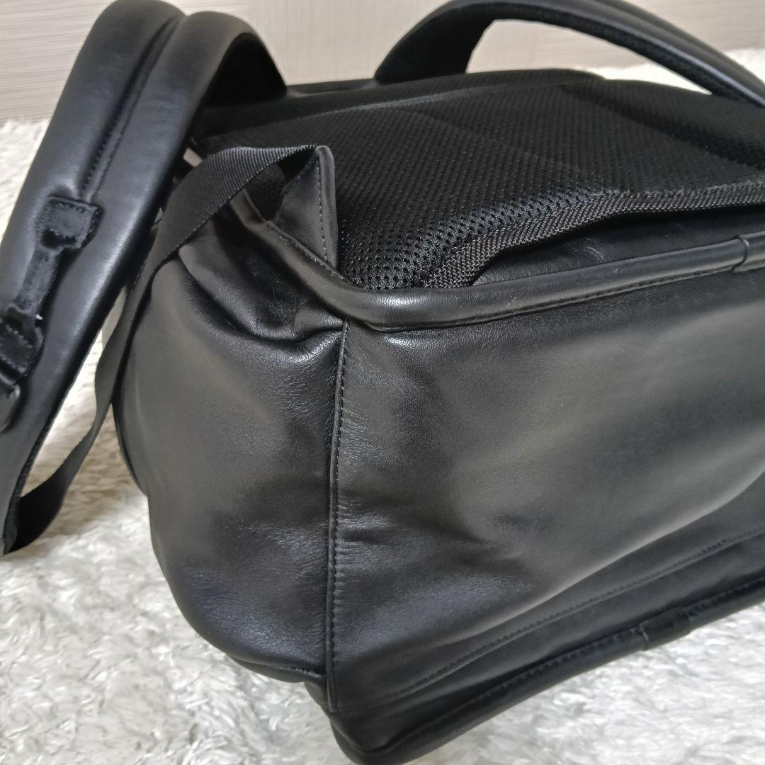 美品✨入手困難　TUMI オールレザー バックパック ブラック　キャリーオン可能