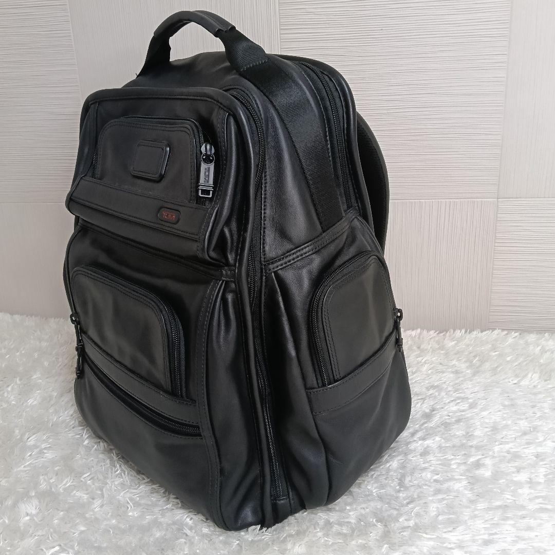 美品✨入手困難　TUMI オールレザー バックパック ブラック　キャリーオン可能
