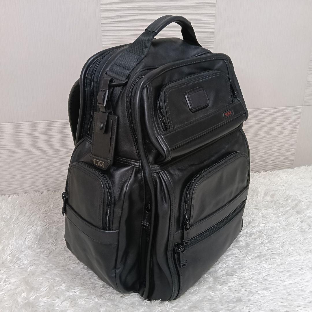 美品✨入手困難　TUMI オールレザー バックパック ブラック　キャリーオン可能