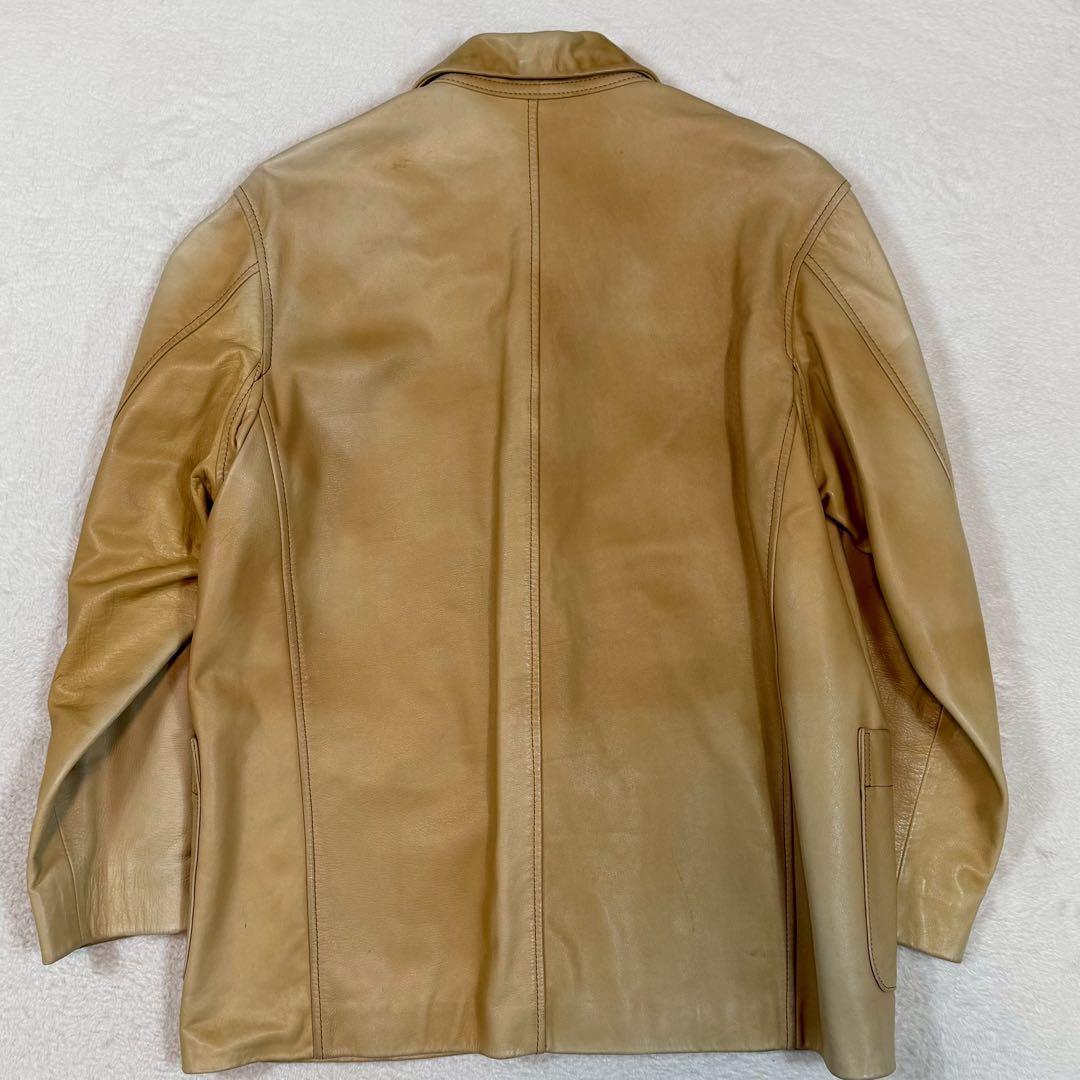 馬革 ブルーナボイン テーラードジャケット くるみボタン レザージャケット