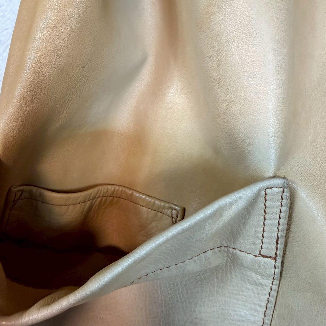 馬革 ブルーナボイン テーラードジャケット くるみボタン レザージャケット