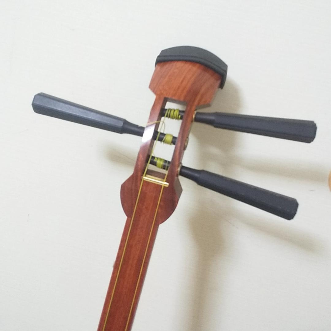 三味線　中棹　バチ　バチ収納ケース　ハードケース　セット　破れあり