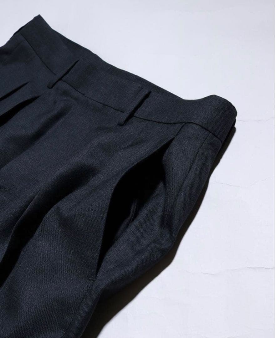 MBハイエンド尾州ウールスラックス　チャコールグレー　S