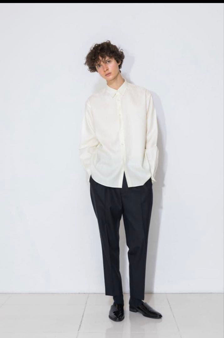 MBハイエンド尾州ウールスラックス　チャコールグレー　S