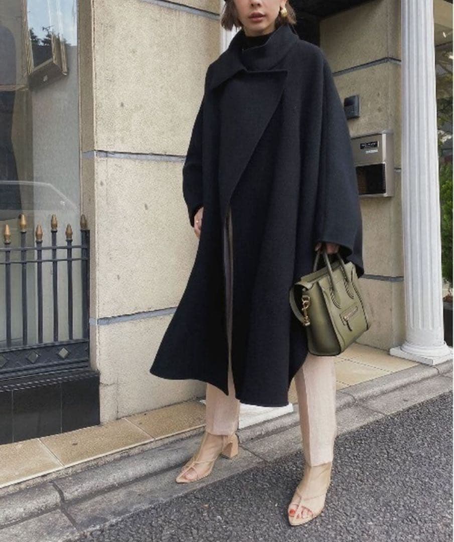 【19日0時まで1万円】AMERI ポンチョ　ウールコート