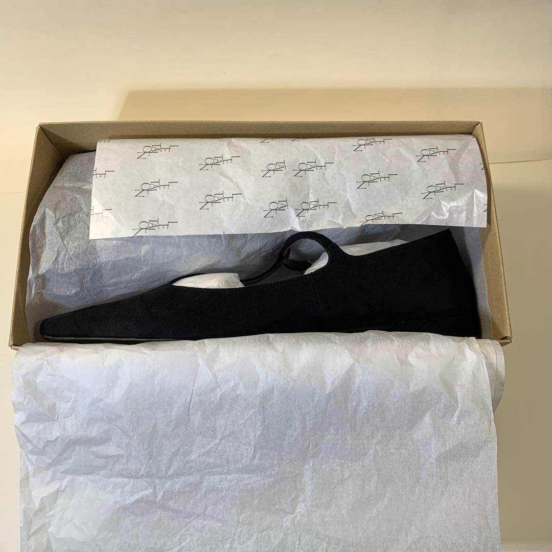 LE TALON ブラック フラットシューズ 25.5cm