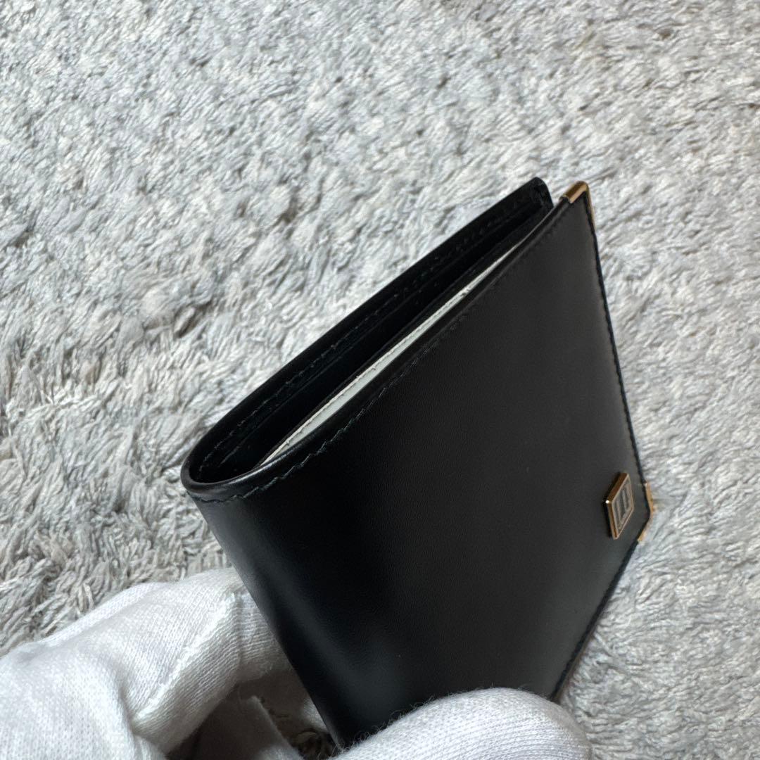 【未使用】dunhill ダンヒル 二つ折り財布 レザー ブラック
